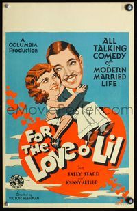 3v051 FOR THE LOVE O' LIL WC '30 Mulhall & Starr in an all talking comedy of modern married life!