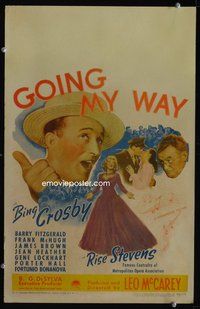 3v054 GOING MY WAY WC '44 Bing Crosby, Rise Stevens & Barry Fitzgerald in Leo McCarey's classic!