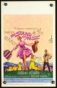 3v111 SOUND OF MUSIC window card poster '65 classic artwork of Julie Andrews by Howard Terpning!