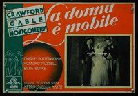 3w065 FORSAKING ALL OTHERS Italian 13x19 pbusta '34 Joan Crawford with grooms Gable & Montgomery!