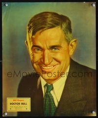 3w012 DOCTOR BULL jumbo lobby card '33 great smiling portrait of Will Rogers, directed by John Ford!