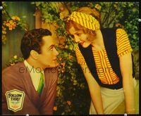 3w014 FOLLOW THRU jumbo LC '30 great romantic close up of Charles Buddy Rogers & Nancy Carroll!