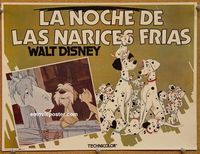 3w614 ONE HUNDRED & ONE DALMATIANS Mexican lobby card R70s most classic Walt Disney canine cartoon!