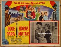 3w192 12 HOURS TO KILL Mexican LC '60 Barbara Eden, Minardos, time is running out for 2 victims!