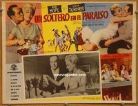3w229 BACHELOR IN PARADISE Mexican LC '61 great image of Bob Hope romancing sexy Lana Turner!