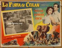 3w397 ELEPHANT WALK Mexican LC '54 sexy Elizabeth Taylor, Dana Andrews & Peter Finch in India!