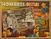 3w399 ESCAPE FROM FORT BRAVO Mexican LC '53 cowboy William Holden, Eleanor Parker, John Sturges