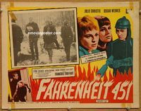 3w406 FAHRENHEIT 451 Mexican LC '67 Francois Truffaut, Julie Christie, Oskar Werner, Ray Bradbury!