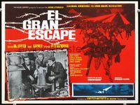 3w434 GREAT ESCAPE Mexican movie lobby card '63 Steve McQueen, classic prison break!