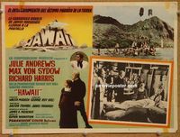3w444 HAWAII Mexican lobby card '66 Julie Andrews, Max von Sydow, Richard Harris, by James Michener!