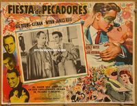 3w455 HOLIDAY FOR SINNERS Mexican movie lobby card '52 Gig Young, Keenan Wynn, Janice Rule