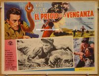 3w460 HOOK Mexican movie lobby card '63 Kirk Douglas, Nick Adams & Robert Walker in the Korean War!