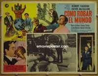 3w468 HOW TO STEAL THE WORLD Mexican movie lobby card '68 Robert Vaughn is The Man from UNCLE!