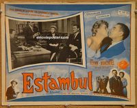 3w487 ISTANBUL Mexican LC '57 Errol Flynn & Cornell Borchers in Turkey's city of a thousand secrets