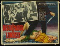 3w493 JACK THE RIPPER Mexican lobby card '60 American detective helps Scotland Yard find killer!