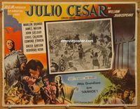 3w499 JULIUS CAESAR Mexican LC '53 art of Marlon Brando, James Mason & Greer Garson, Shakespeare!