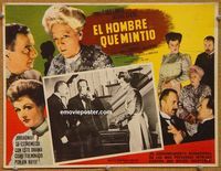 3w510 KIND LADY Mexican movie lobby card '51 Ethel Barrymore, Maurice Evans, Angela Lansbury!