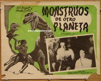 3w511 KING DINOSAUR Mexican movie lobby card R60s cool dinosaur image, mightiest monster of all!!