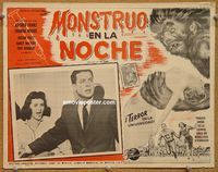 3w580 MONSTER ON THE CAMPUS Mexican movie lobby card '58 Jack Arnold, cool horror art!