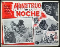 3w581 MONSTER ON THE CAMPUS Mexican LC '58 Jack Arnold, great image of monster attacking woman!