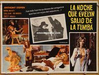 3w598 NIGHT EVELYN CAME OUT OF THE GRAVE Mexican movie lobby card '72 girls being tortured!