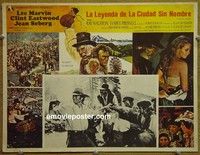 3w619 PAINT YOUR WAGON Mexican movie lobby card '69 art of Clint Eastwood, Lee Marvin & Jean Seberg!