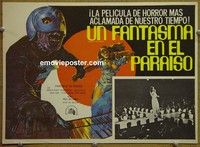 3w633 PHANTOM OF THE PARADISE Mexican LC '74 Brian De Palma, cool art of the Phantom & sexy girl!
