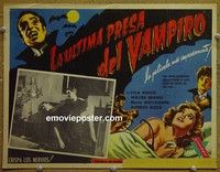3w649 PLAYGIRLS & THE VAMPIRE Mexican LC '63 Italian horror, cool art of vampire & sexy girl!