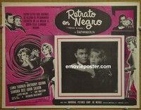 3w652 PORTRAIT IN BLACK Mexican movie lobby card '60 Lana Turner, Anthony Quinn
