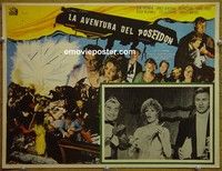 3w653 POSEIDON ADVENTURE Mexican movie lobby card '72 Gene Hackman, wacky image of Ernest Borgnine!
