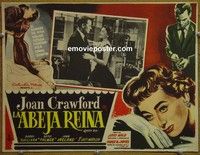 3w668 QUEEN BEE Mexican movie lobby card '55 art of Joan Crawford, Barry Sullivan!