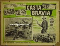 3w674 RARE BREED Mexican movie lobby card '66 cool image of cowboy James Stewart, Maureen O'Hara