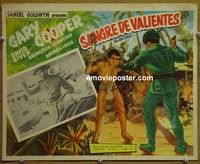 3w675 REAL GLORY Mexican movie lobby card R55 Gary Cooper, David Niven, wild artwork!