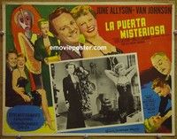 3w677 REMAINS TO BE SEEN Mexican LC '53 Van Johnson, June Allyson, Angela Lansbury by creepy statue
