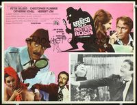 3w681 RETURN OF THE PINK PANTHER Mexican lobby card '75 detective Peter Sellers punches bad guy!
