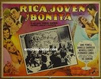 3w683 RICH, YOUNG & PRETTY Mexican movie lobby card '51 Jane Powell is romanced in Paris France!