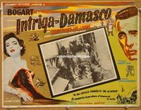 3w718 SIROCCO Mexican movie lobby card '51 Humphrey Bogart goes beyond Casablanca in Damascus!