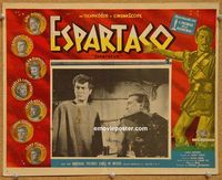 3w735 SPARTACUS Mexican lobby card '61 classic Stanley Kubrick & Kirk Douglas epic, cool artwork!