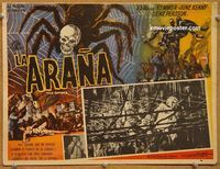 3w737 SPIDER Mexican movie lobby card '58 Bert I. Gordon horror, it MUST eat YOU to live!