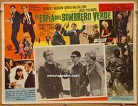 3w739 SPY IN THE GREEN HAT Mexican movie lobby card '66 U.N.C.L.E.!