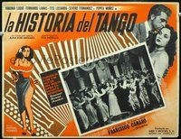 3w747 STORY OF THE TANGO Mexican movie lobby card R60s Fernando Lamas, great art of sexy dancers!