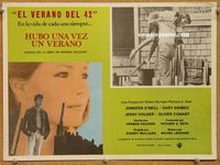 3w752 SUMMER OF '42 Mexican movie lobby card '71 Gary Grimes carries Jennifer O'Neill!