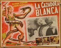 3w618 OUTLAW SAFARI Mexican LC '59 great artwork of super sexy White Huntress vs python by Tinoco!