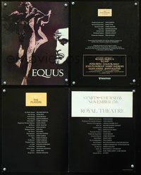 3w149 EQUUS promo brochure '77 Richard Burton, Peter Firth, really cool artwork by Bob Peak!