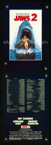 3w157 JAWS 2 promo brochure '78 just when you thought it was safe to go back in the water!