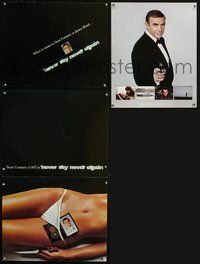 3w163 NEVER SAY NEVER AGAIN promo brochure '83 cool die-cut image of Sean Connery as James Bond!