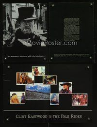 3w164 PALE RIDER promo brochure '85 lots of great different images of Clint Eastwood!