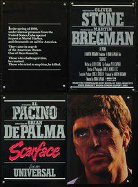 3w168 SCARFACE promo brochure '83 Al Pacino, Brian De Palma, Oliver Stone