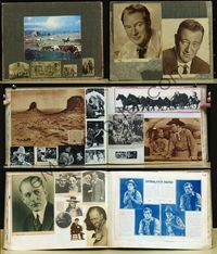 3w133 1920s EARLY WESTERN SCRAPBOOK hundreds of Spanish language ads & clippings + Lon Chaney!
