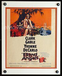 3w006 BAND OF ANGELS window card '57 Clark Gable buys beautiful slave mistress Yvonne De Carlo!